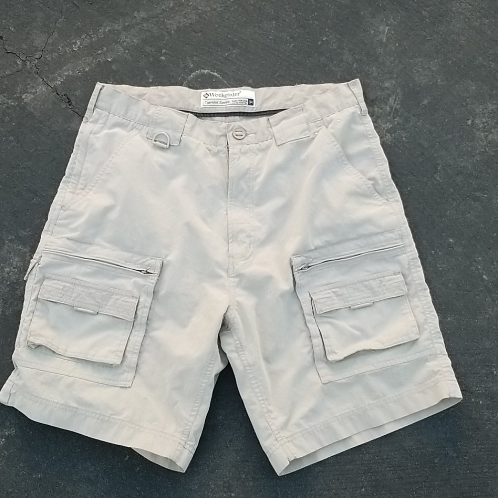 MEN'S Weekender cargo Hiking walking shorts, sz 34